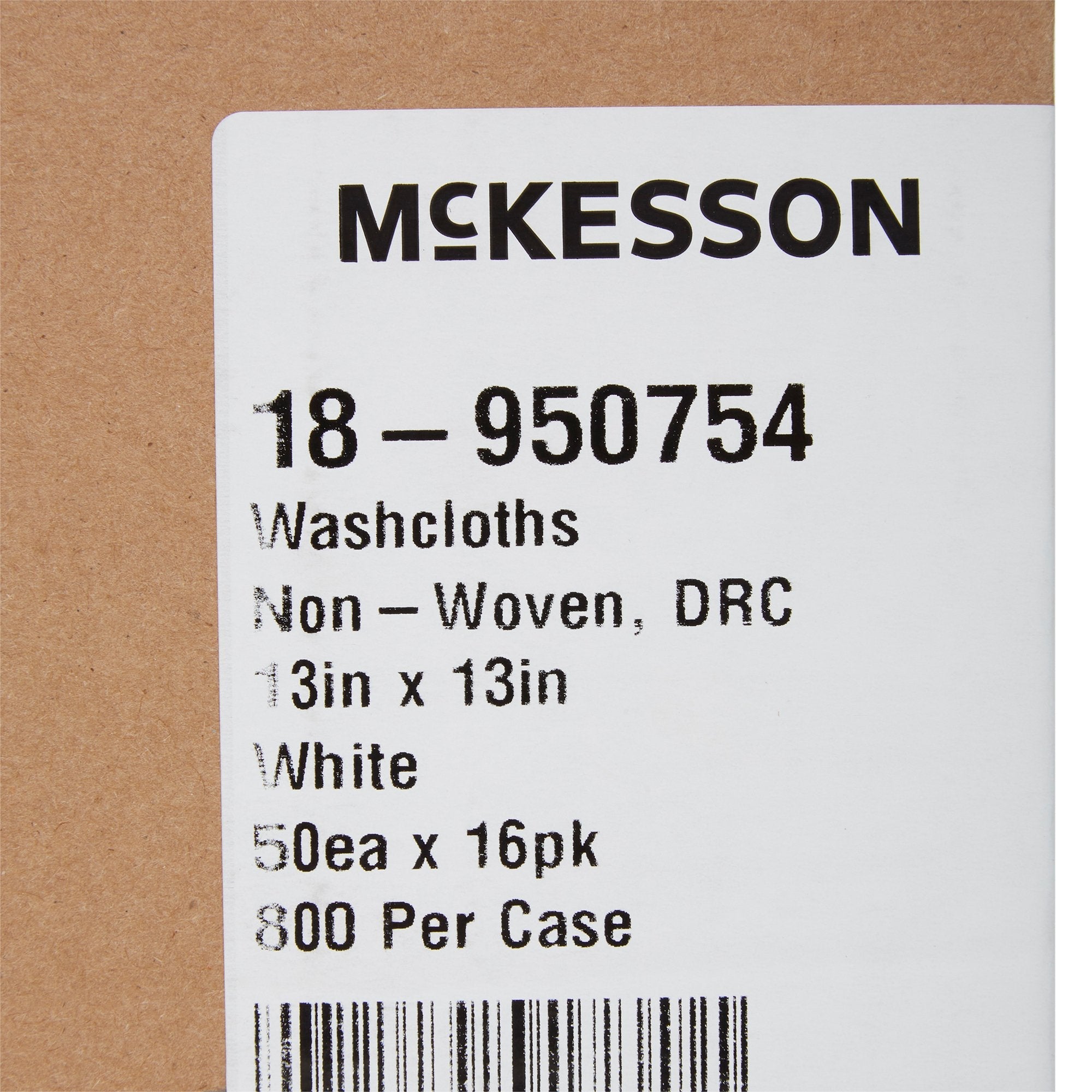 McKesson Disposable Washcloth, 13 x 13 Inch (16 Units)