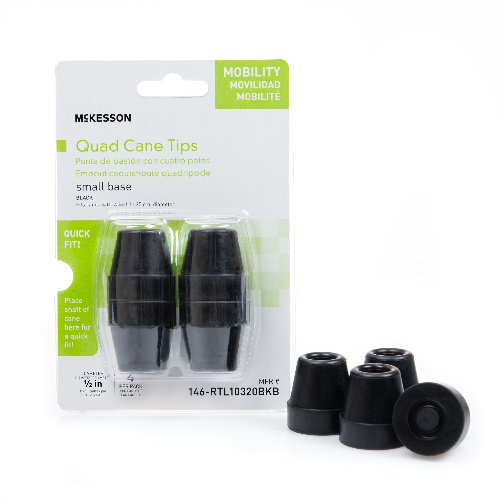 McKesson Quad Cane Tips (4 Units)