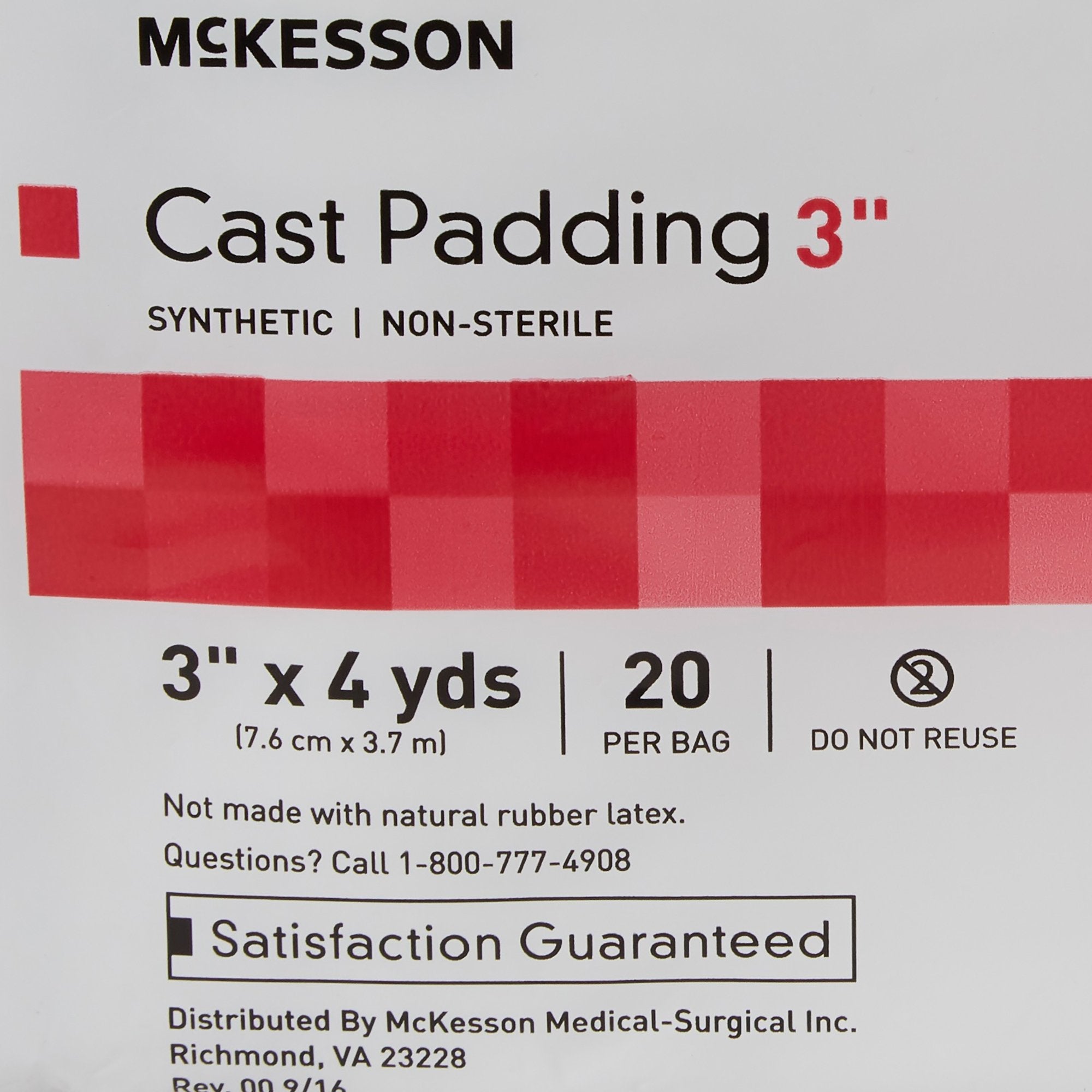 McKesson White Polyester Cast Padding, 3 Inch x 4 Yard (20 Units)