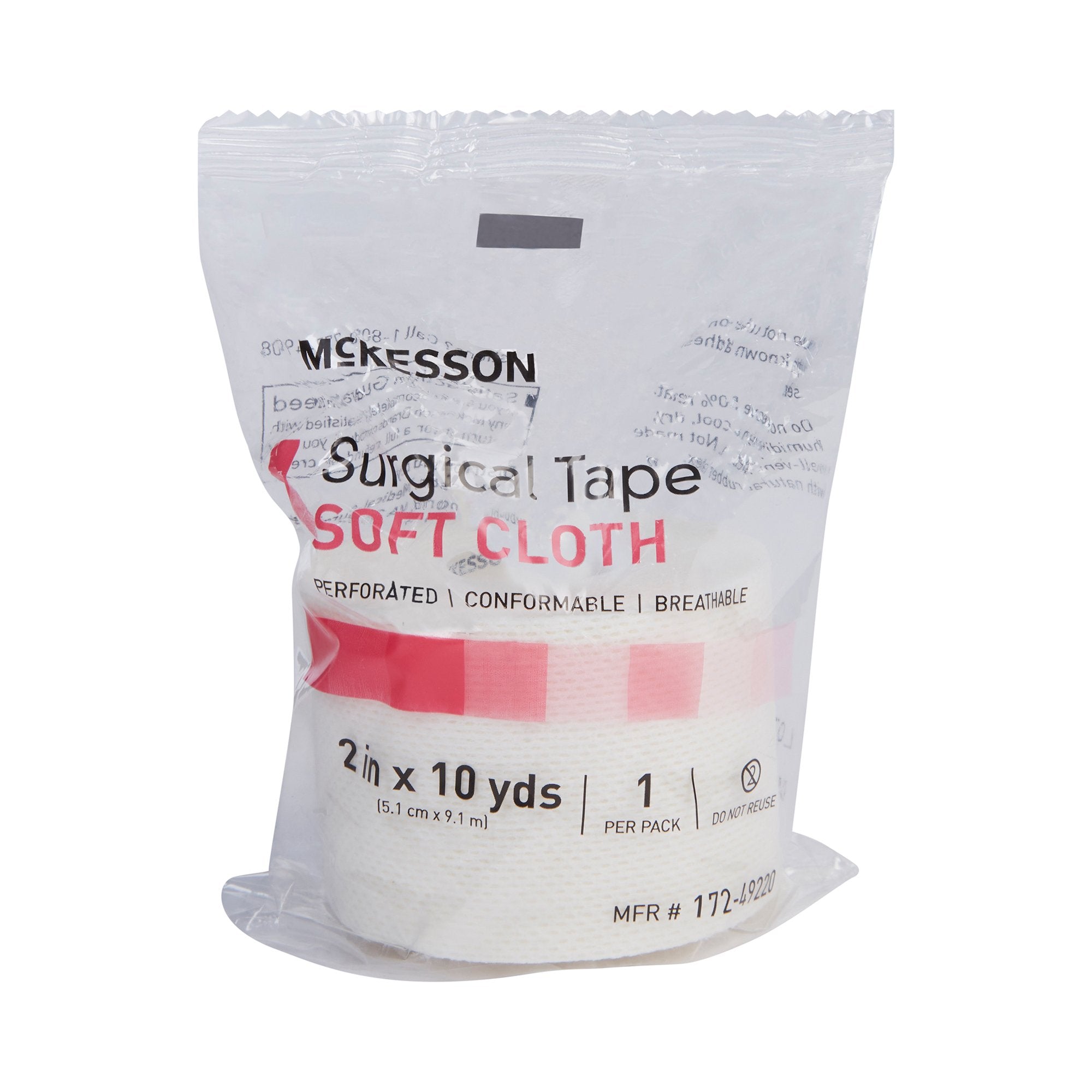 McKesson Cloth Medical Tape, 2 Inch x 10 Yard, White (1 Unit)