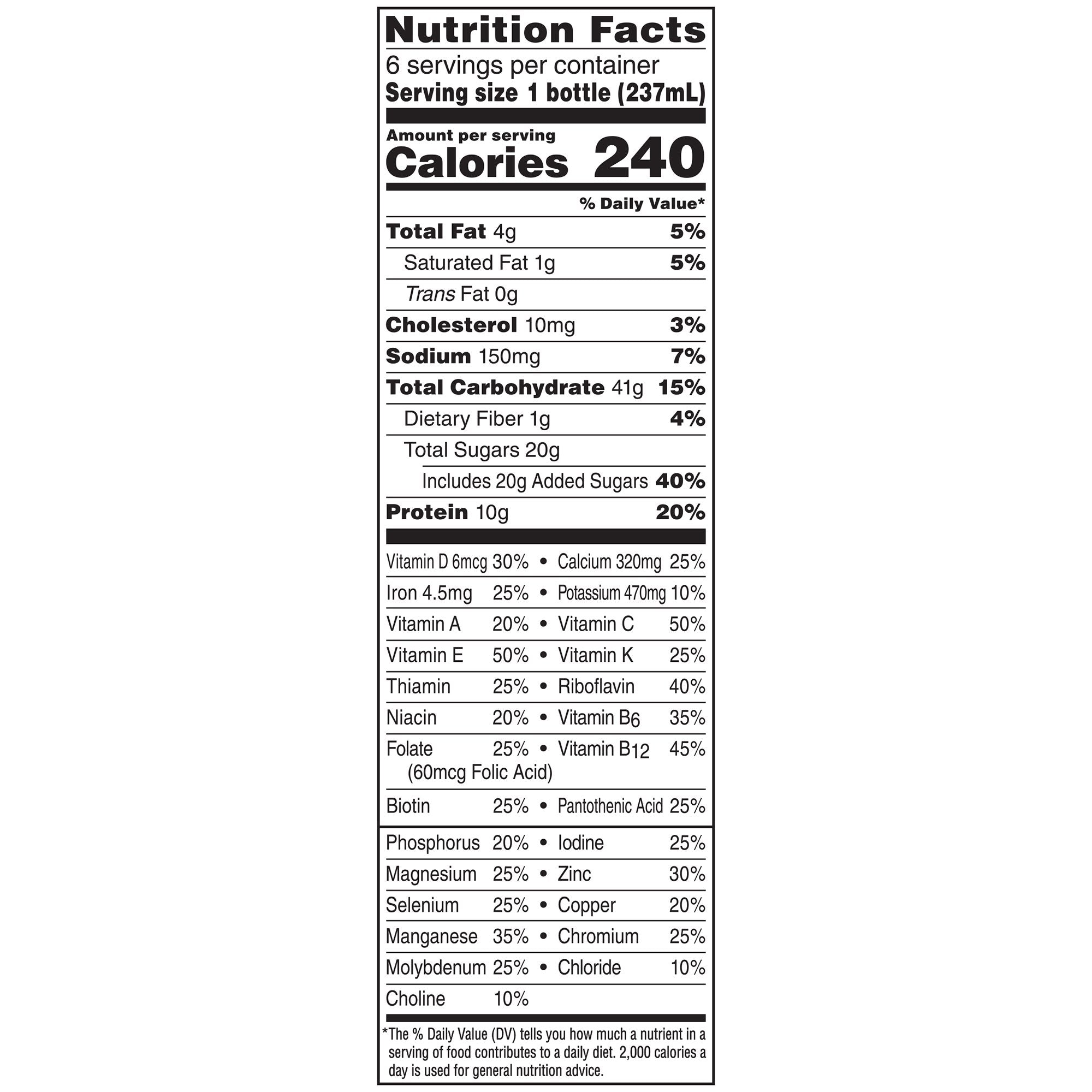 Boost® Original Chocolate Balanced Nutritional Drink, 8 oz. Bottle (6 Units)