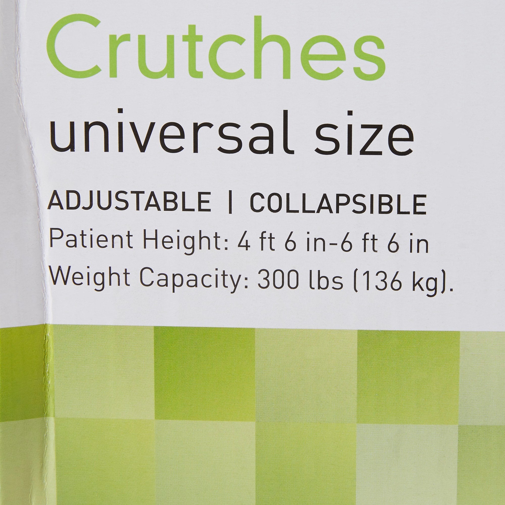 McKesson Underarm Crutches, 4 ft. 6 in. - 6 ft. 6 in. (1 Unit)