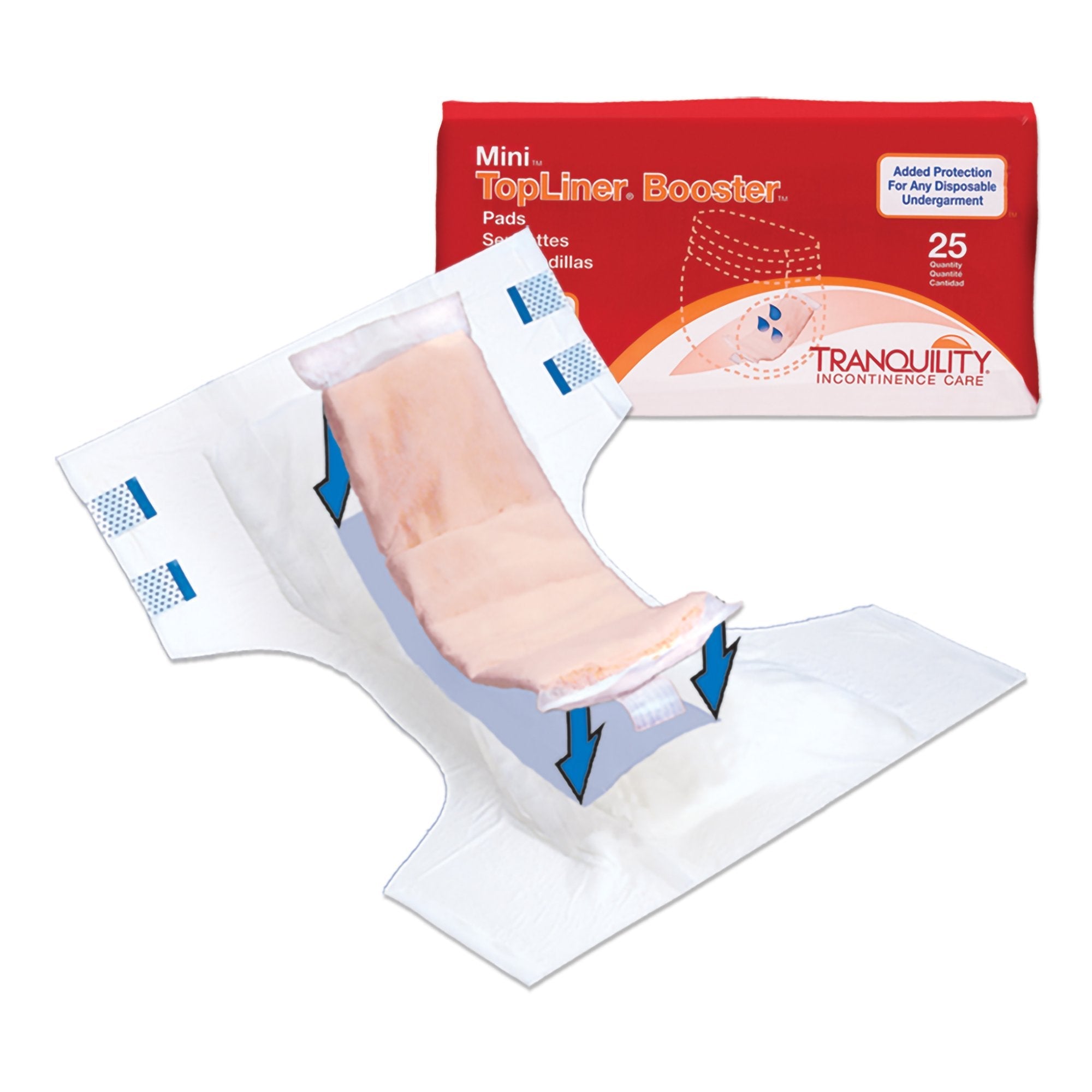 TopLiner™ Mini Incontinence Booster Pad, 2¾ x 10½ Inch (1 Unit)