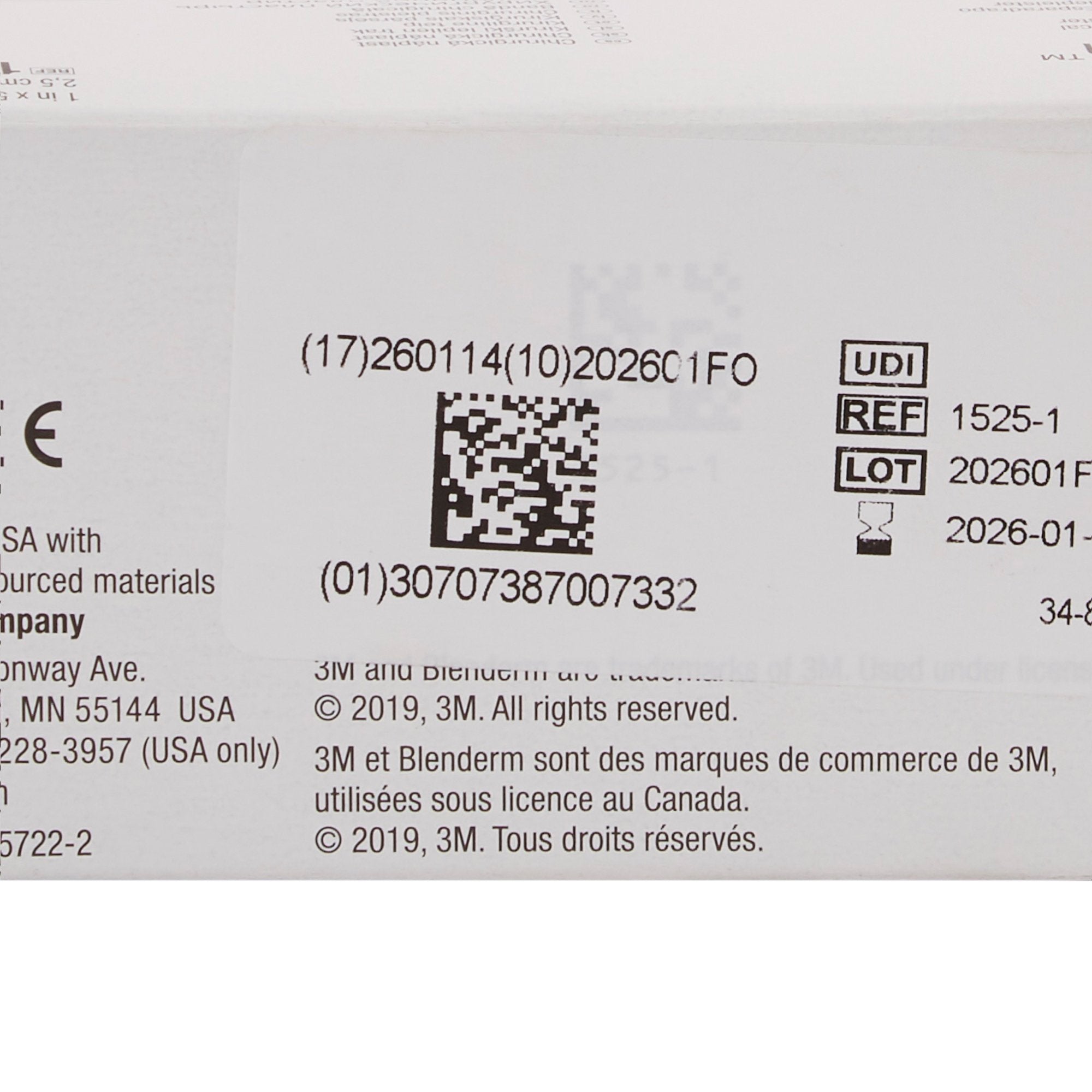 3M™ Blenderm™ Plastic Medical Tape, 1 Inch x 5 Yard, Transparent (12 Units)
