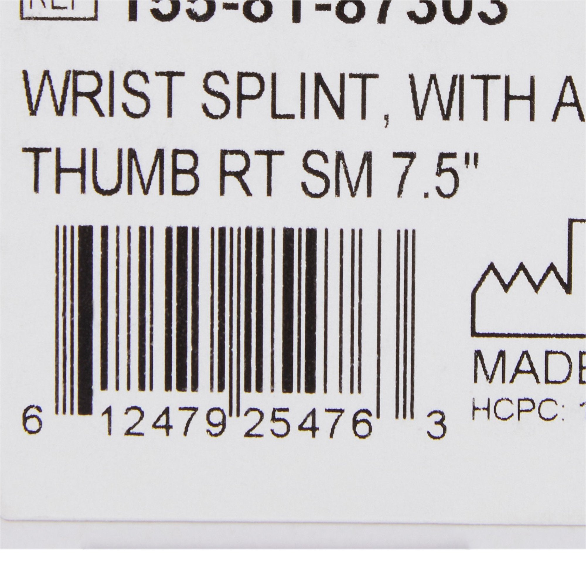 McKesson Left Wrist Splint with Abducted Thumb, Large (1 Unit)