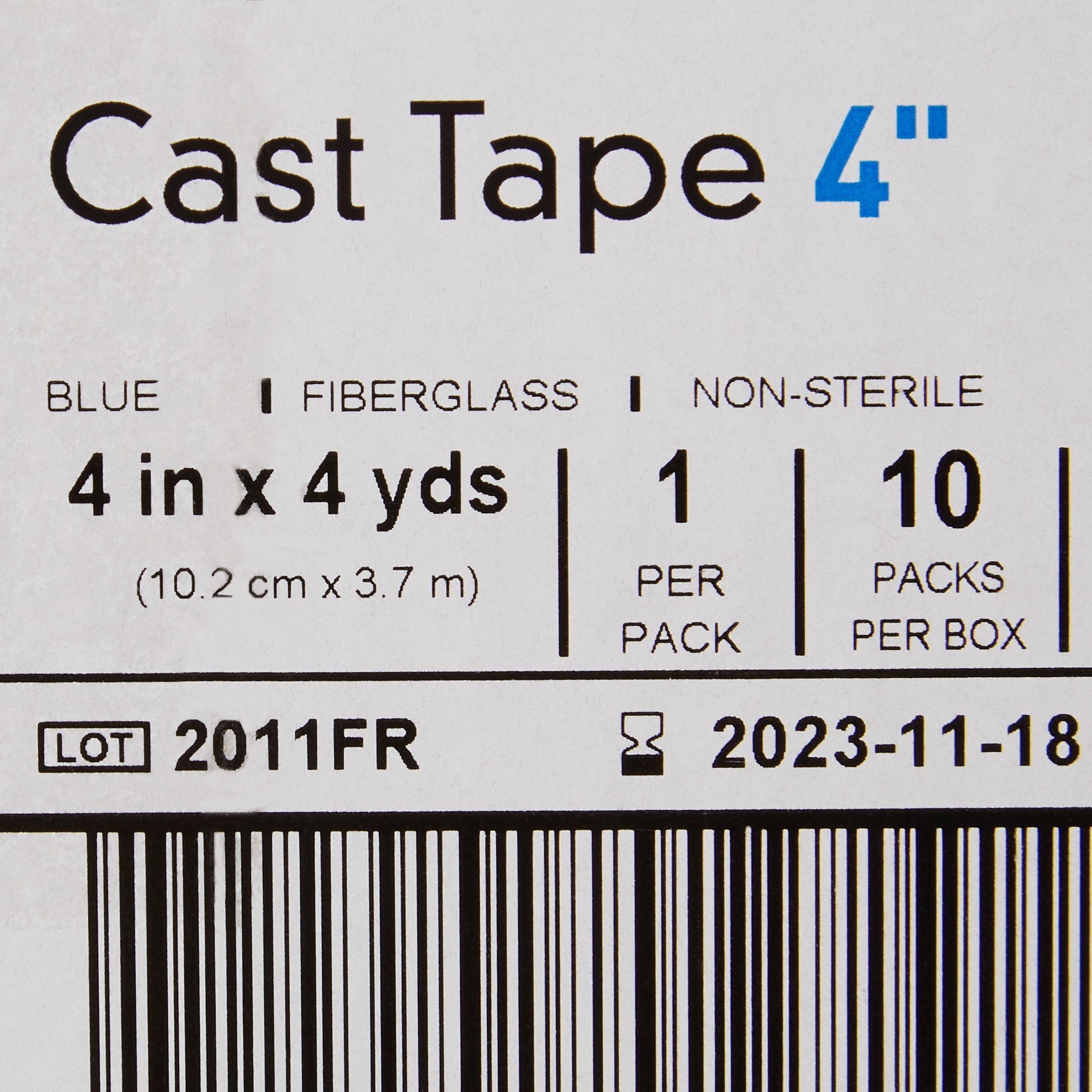 McKesson Blue Cast Tape, 4 Inch x 4 Yard (10 Units)