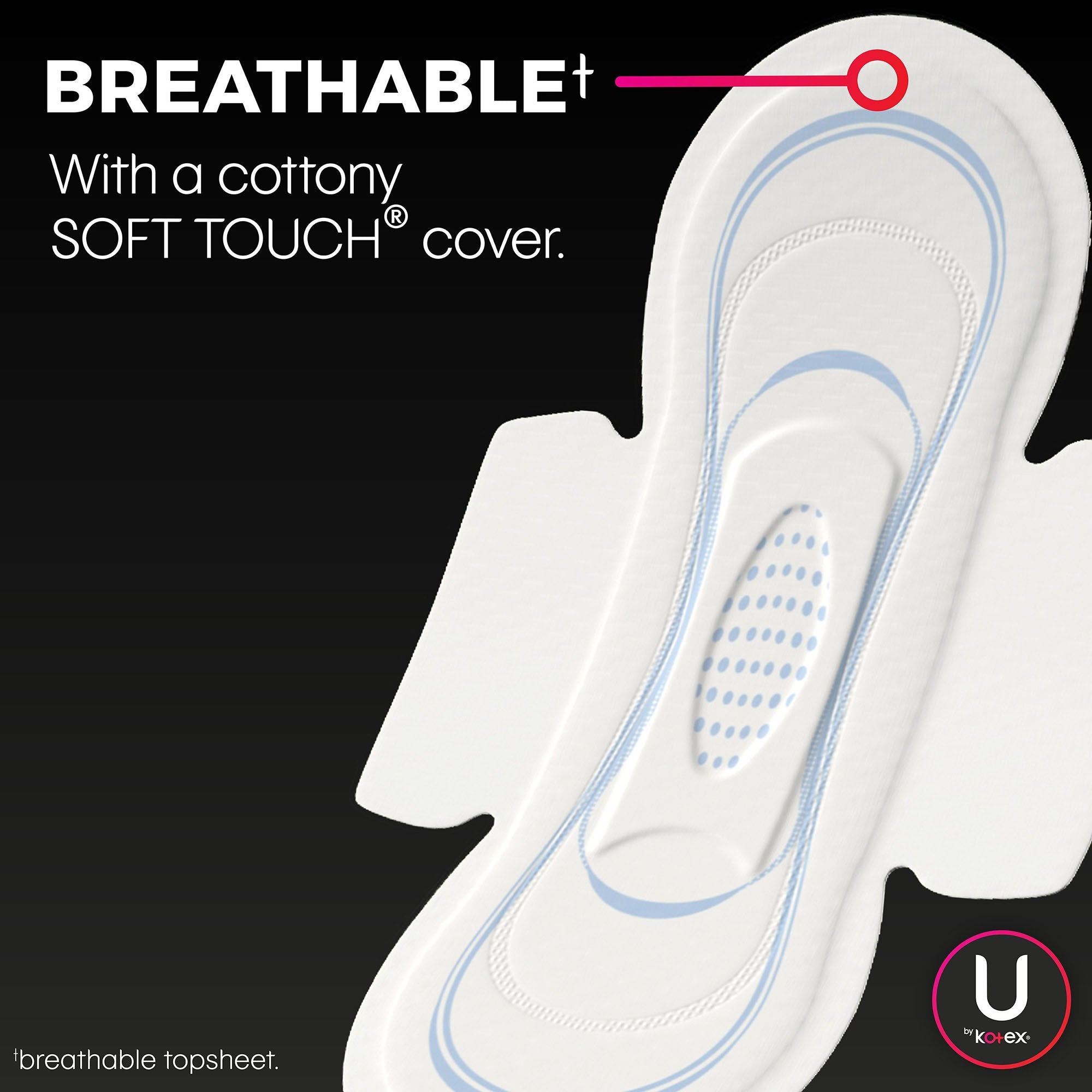 U by Kotex Security Ultra Thin Pads with Wings, Regular Absorbency (36 Units)