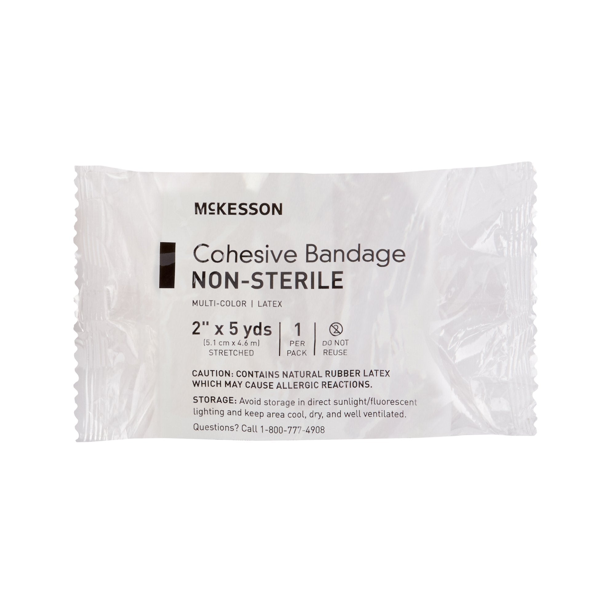 McKesson Cohesive Bandages 2"x5yd, Self-Adherent, Multi-Color, 6-Pack