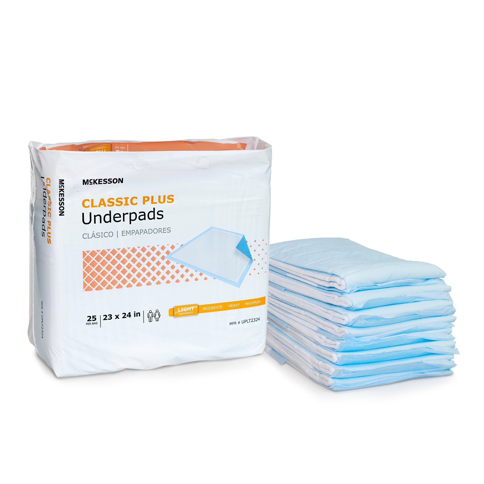 McKesson Classic Plus Underpad, 23 x 24 Inch (25 Units)
