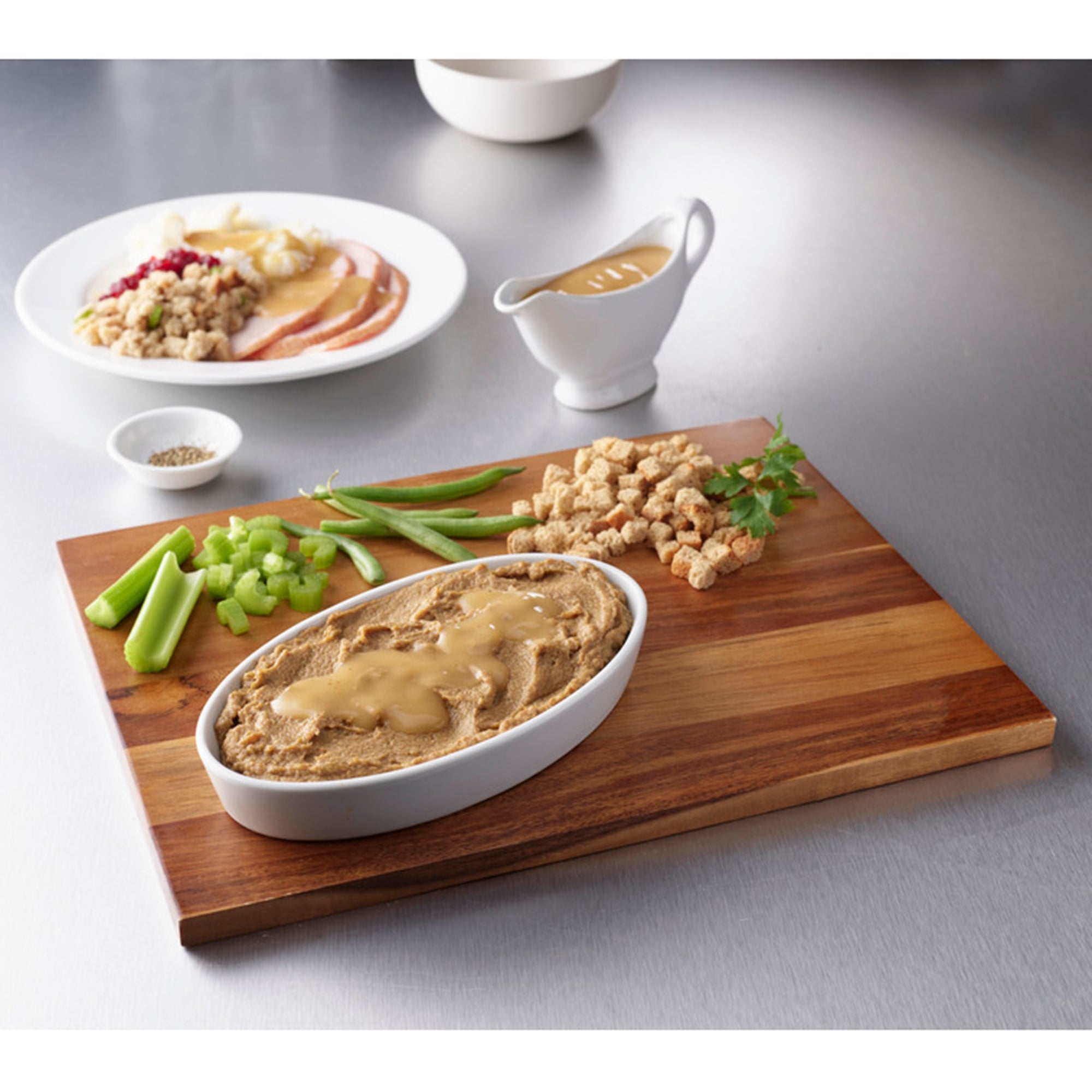 Thick & Easy® Purées: Turkey, Stuffing & Green Beans, 7oz Tray