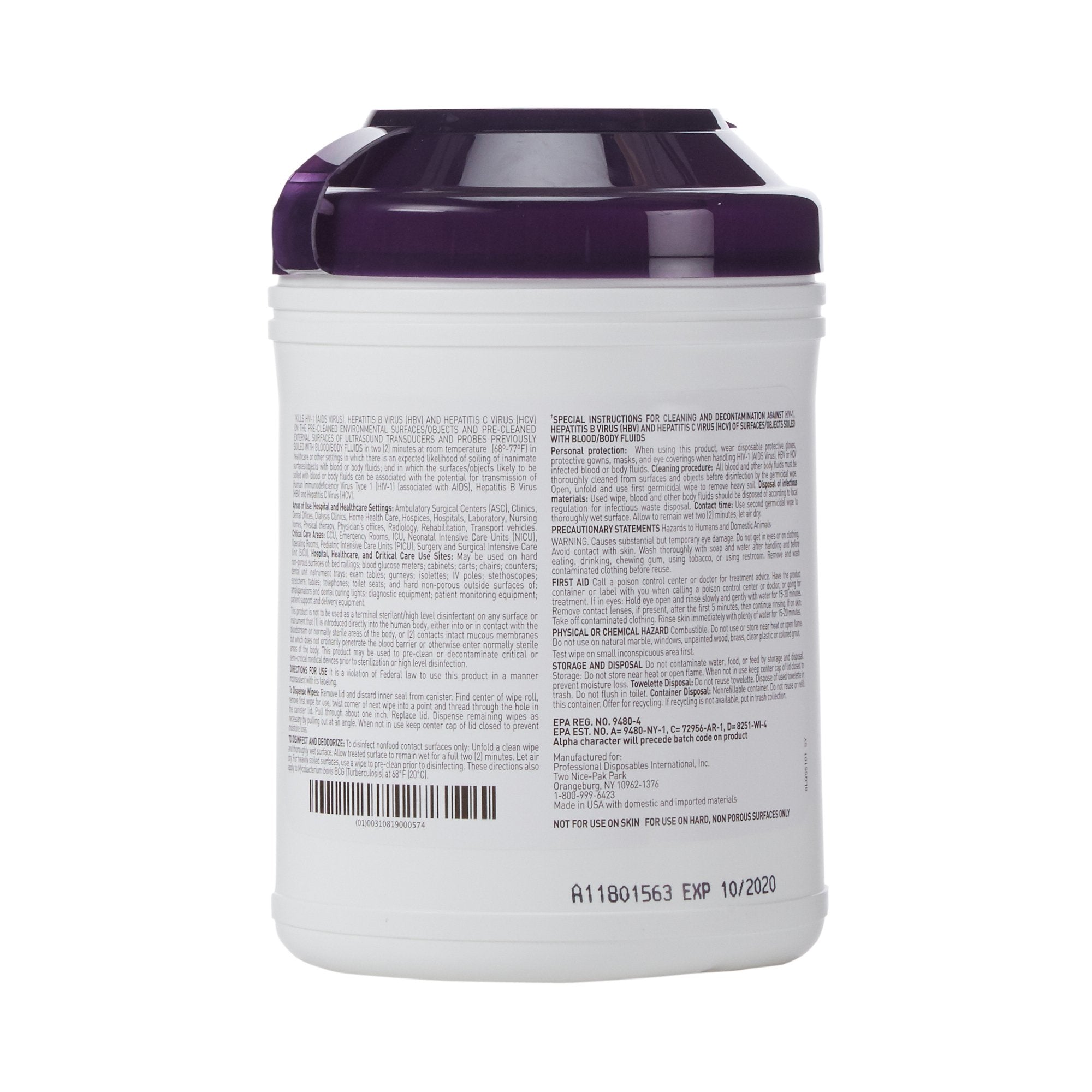 Super Sani-Cloth Disinfectant Wipes - Large Canister, 160ct - Quick Clean