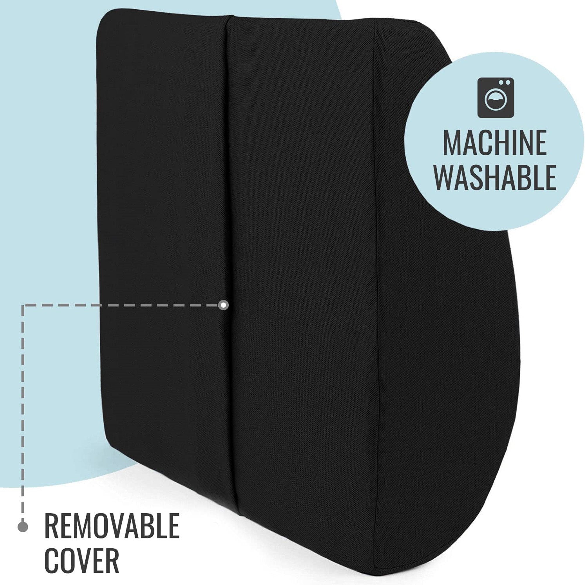 DMI® Lumbar Seat Cushion, Black, 14 x 13 x 3 in. (1 Unit)