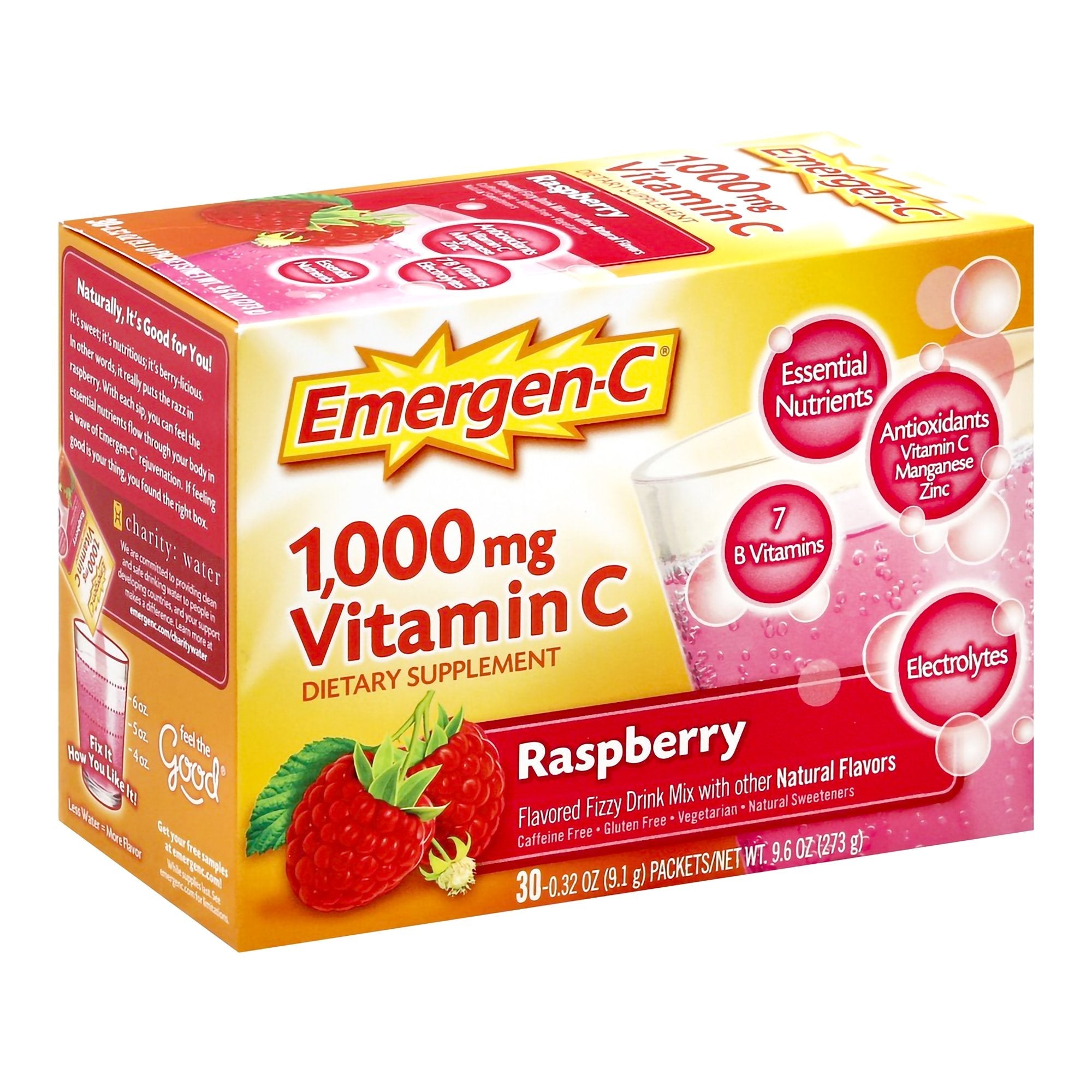 Emergen-C® Daily Immune Support, Raspberry Flavor (30 Units)