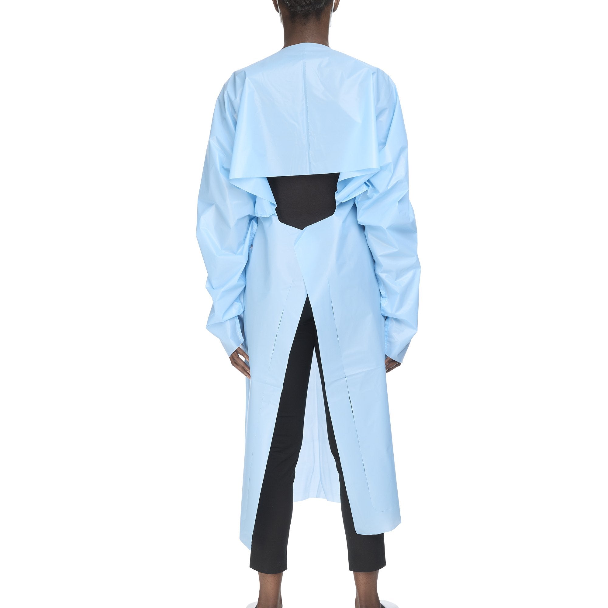 McKesson Open Back Over-the-Head Protective Procedure Gown, Universal, Blue (75 Units)