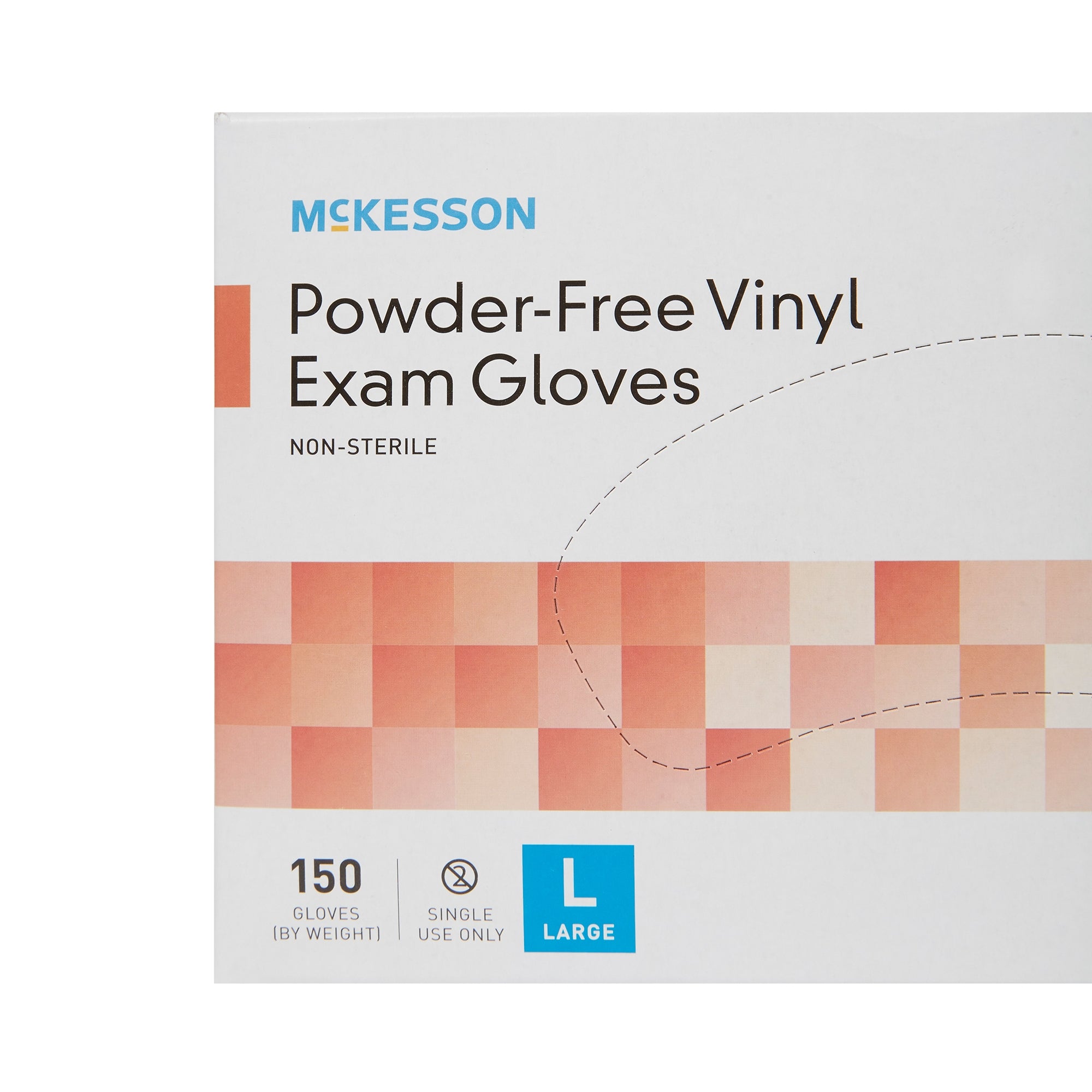 McKesson Large Vinyl Exam Gloves - Clear, Powder-Free (150 Pack)