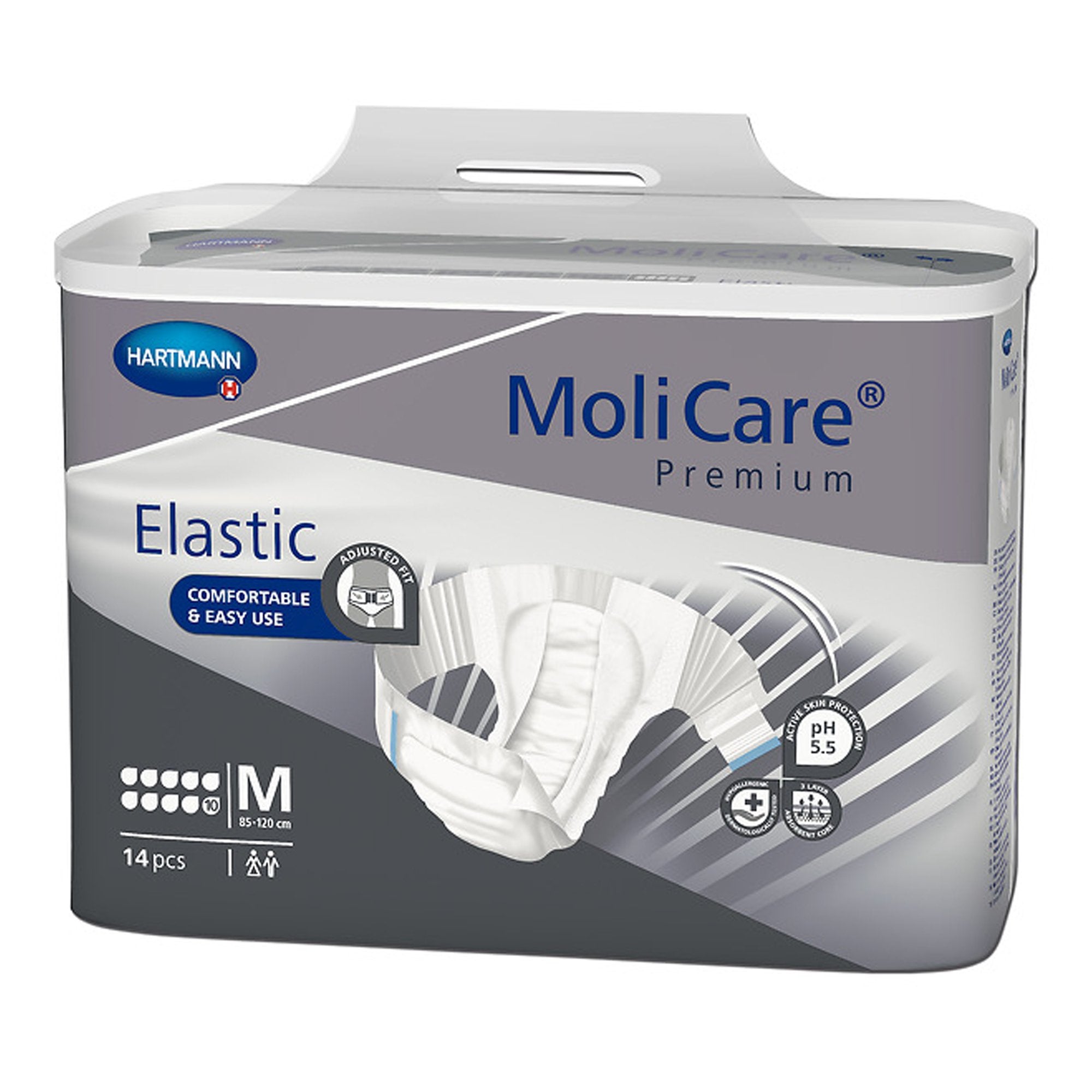 MoliCare® Premium Elastic Incontinence Brief, 10D, Medium (14 Units)