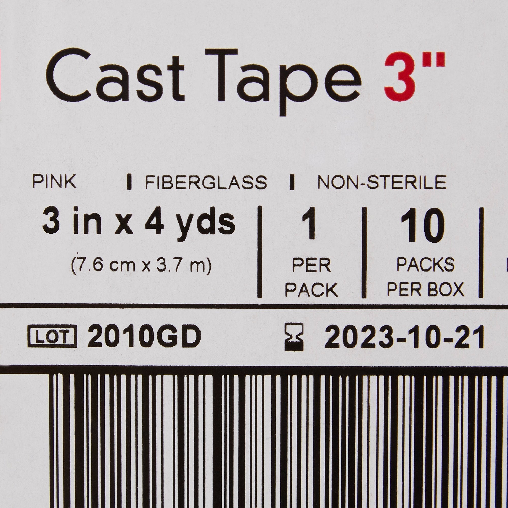 McKesson Pink Cast Tape, 3 Inch x 4 Yard (10 Units)