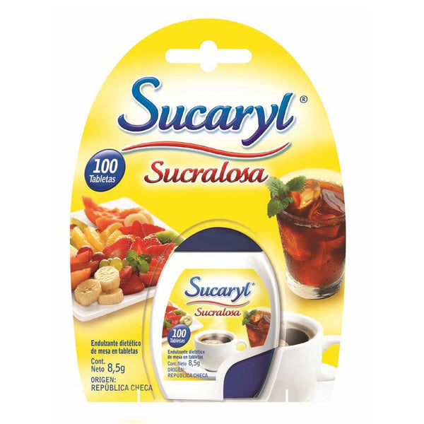 100 Tablets of Sucaryl Sweetener in Sucralose - Zero Calorie Sugar Substitute for Diabetics, Gluten-Free, Vegetarian and Vegan Friendly