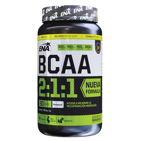 5 Pack ENA Sport Sports Nutrition Ideal for After Workouts BCAA 2:1:1 (90 Capsules Each) | Muscle Growth & Recovery