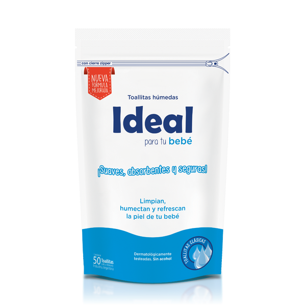 50-Pack of Ideal Classic Wet Wipes: Hypoallergenic, Alcohol Free, pH Balanced & More