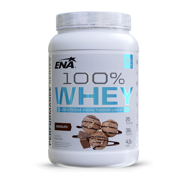 900g/30.43oz Ena Whey Protein Chocolate Flavor - 24g of Protein, Low in Fat & Carbs, No Added Sugar