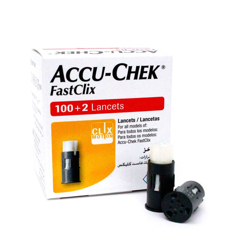 Accu-Chek FastClix Lancet Device: Unique Drum Design, Easy to Use, High Quality Lancets, Safe and Hygienic, Easy to Carry & Reload (102 Units)