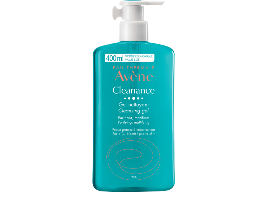 Avene Cleanance Facial Cleansing Gel - Non-Comedogenic, Soap-Free and Hypoallergenic for Oily, Combination and Acne-Prone Skin 400Ml / 13.52Fl Oz