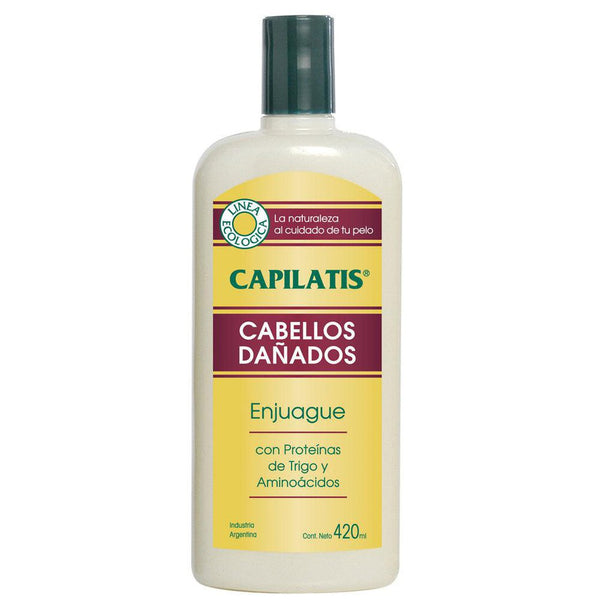 Capilatis Rinse Damaged Hair - 420ml / 14.20Fl Oz - Wheat Proteins, Amino Acids, Reconstructs Hair Fiber, Natural Defenses & Shine