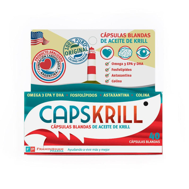 Capskrill Krill Oil (1000Mg Per Capsule) With Omega-3S Epa & Dha + Astaxanthin (24 Or 40 Softgels)