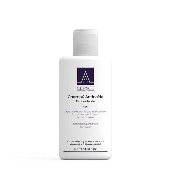 Cepage Anti Caida Shampoo (145ml / 4.9fl Oz )with Aloe Vera, Menthol, Panthenol, Wheat Proteins and Amino Acids -