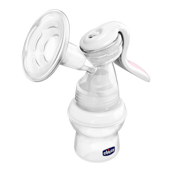 Chicco Naturalfeeling Manual Pump: Ergonomic, Lightweight & Portable with Soft Silicone Material & Lid for Storing Milk