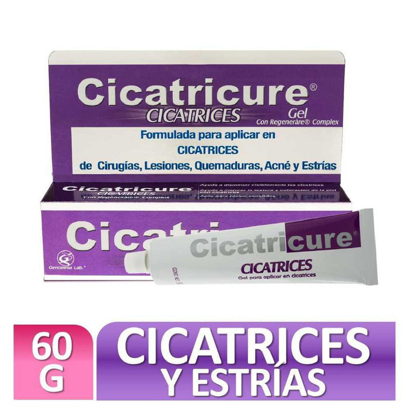Cicatricure Face & Body Scar Gel (60Gr / 2.11Oz) - Visibly Reduces Old & New Scars, Stretch Marks, Surgery Marks, Injuries, Burns and Acne Scarring