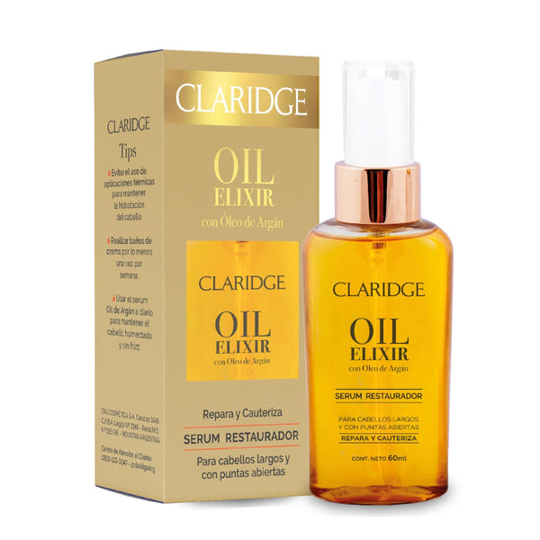 Claridge Serum Absolut Repair Gold Argan (60Ml / 2.02Oz): Intensive Treatment for Frizz, Seals & Repairs Hair Fiber, Gives Softness & Silk Glitter Effect