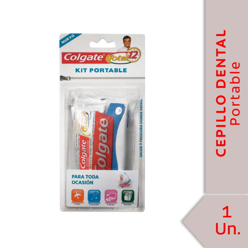 Colgate Toothbrush Kit Portable (30Gr/1.01Oz): 12-Hour Protection, Soft Bristles, Ergonomic Handle & More