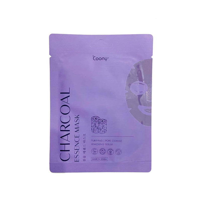 Coony Charcoal Essense Facial Mask (1 Unit) - Natural Ingredients to Nourish and Hydrate Skin