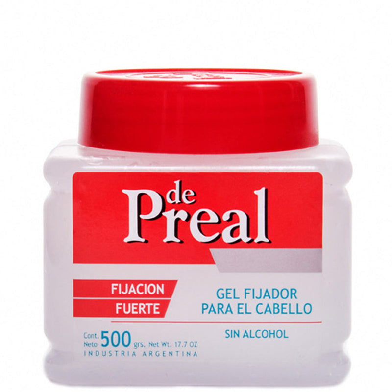 De Preal Strong Hold Hair Gel: Natural Look, Pleasant Touch & Long Lasting Hold (500gr/16.9oz)