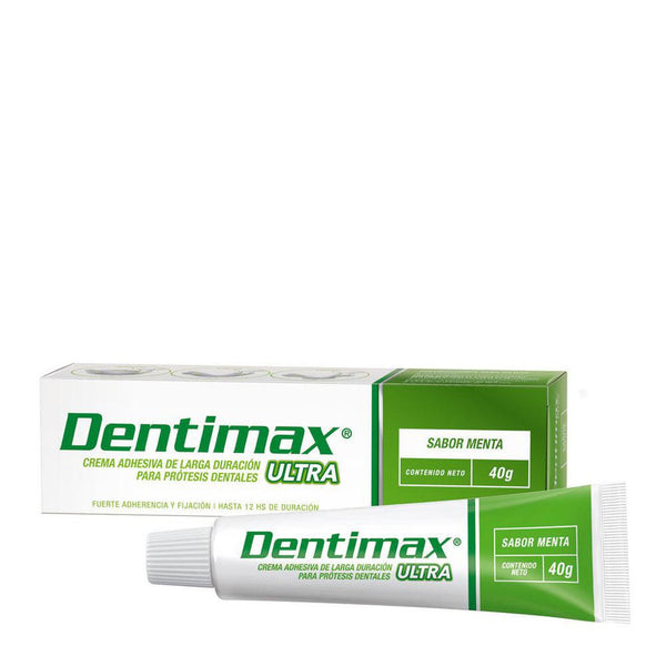 Dentimax Ultra Cream Adhesive For Dental Prosthetics Mint Flavor (40Gr / 1.41Oz) - Non-Toxic, Hypoallergenic, Paraben-Free, Water Resistant