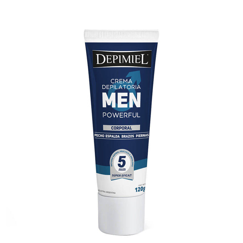 Depimiel Men Powerful Body Depilatory Cream: Natural Ingredients, Fast & Effective Hair Removal, Suitable for All Skin Types - 120 Gr / 4.06Oz