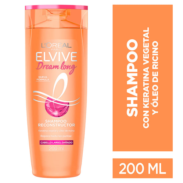 Elvive Dream Long Reconstructor Shampoo - Rebuilds and Seals Open Tips, Strengthens Hair & Adds Shine 200Ml / 6.76Fl Oz