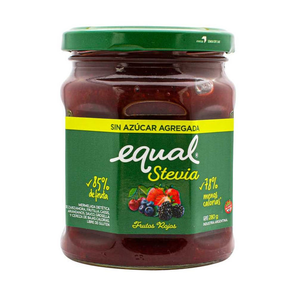 Equal Stevia Marmalade Red Fruits - 280gr/9.46oz - No Artificial Sweeteners, Sugar, Colors or Preservatives - High in Antioxidants, Vitamins and Minerals, Dietary Fiber & Low GI