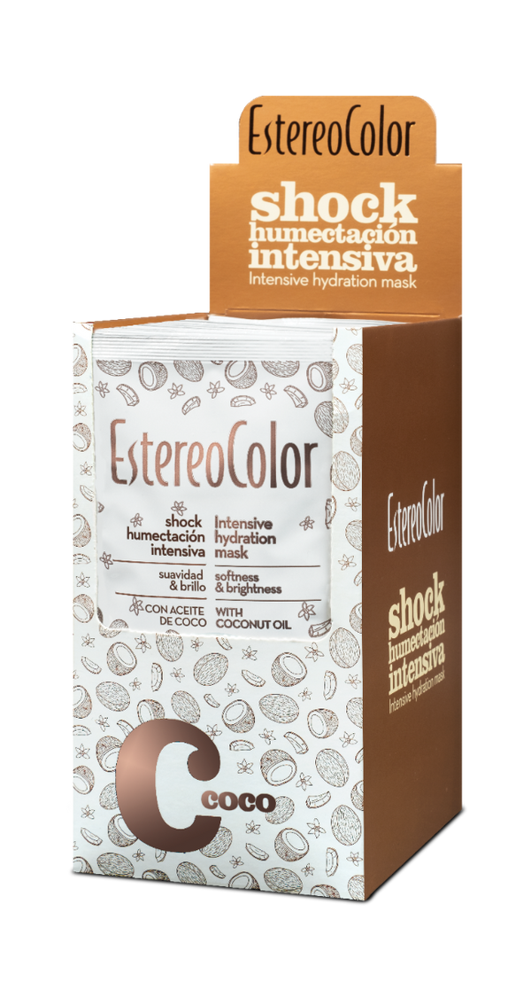 EstereoColor Shock Intensive Moisturizing with Coconut Exh. x 10 pcs - 50gr/1.69oz