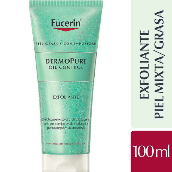 Eucerin Dermopure Oil Control Exfoliating 100Ml - Unclog Pores, Reduce Impurities & Blackheads, Suitable for Oily/Acne-Prone Skin