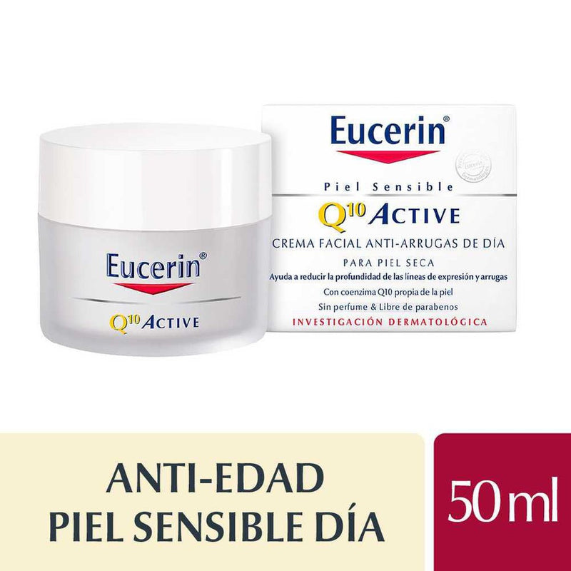 Eucerin Q10 Active Day Cream 50ml - Reduces Facial Wrinkles and Prevents Signs of Premature Aging