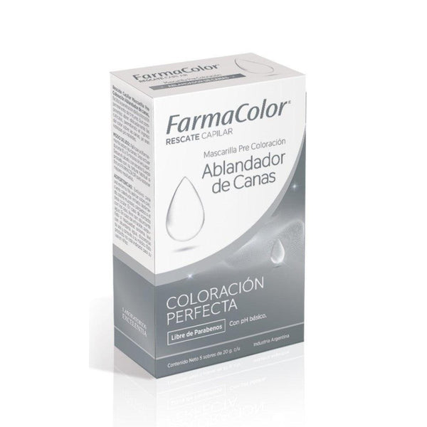 Farmacolor Grey Softener | 5 Envelopes | 20 Gr / 0.70Oz Ea. | Ammonia & Peroxide Free | Natural & Uniform Color