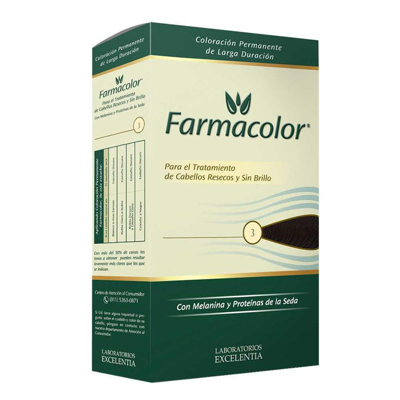 Farmacolor Individual Hair Coloring Kit (47Gr / 1.65Oz)- Long Lasting Color with Natural Shine and Texture (