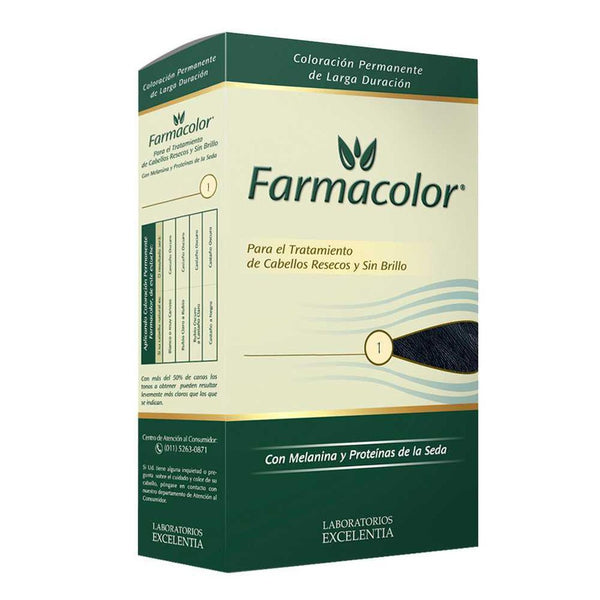 Farmacolor Individual Hair Coloring Kit - Permanent Color, 47Gr/1.65Oz, with Activating Cream & Balm