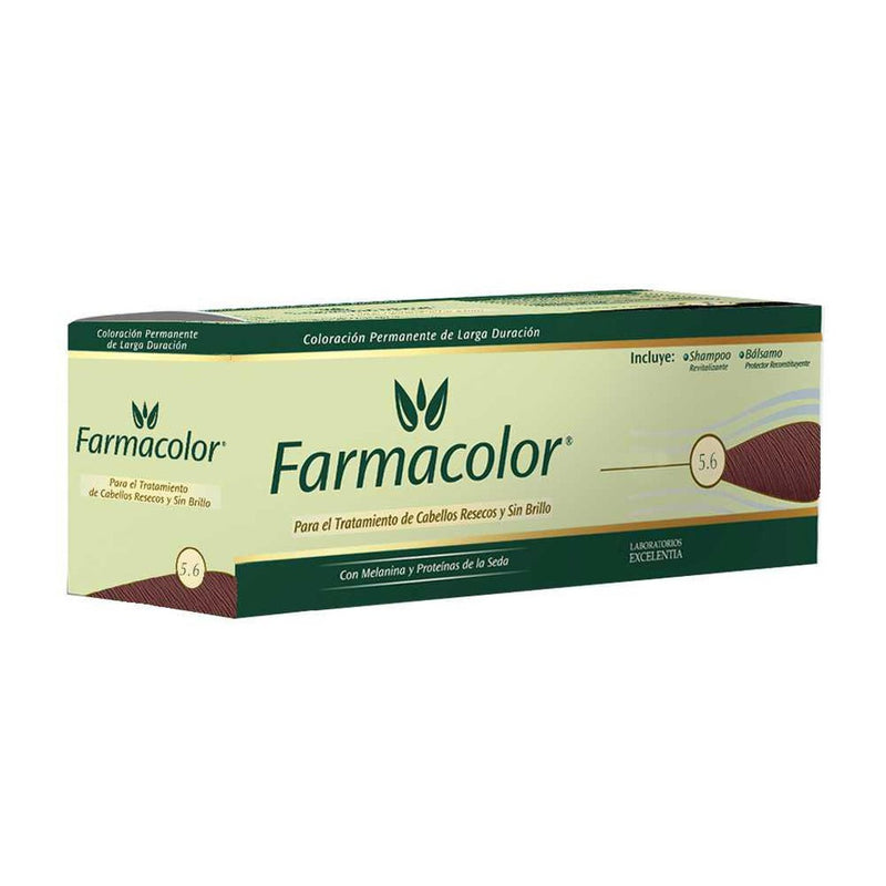 Farmacolor Individual Hair Coloring Nbr 5.6 - Ammonia Free, Natural Ingredients, Moisturizing & Shine Enhancer - 47Gr / 1.65Oz