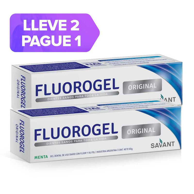 Fluorogel Original Mint Dental Gel with Fluoride - 2 Units (60gr / 2.02oz) for Stronger Enamel & Anti-Caries Effect