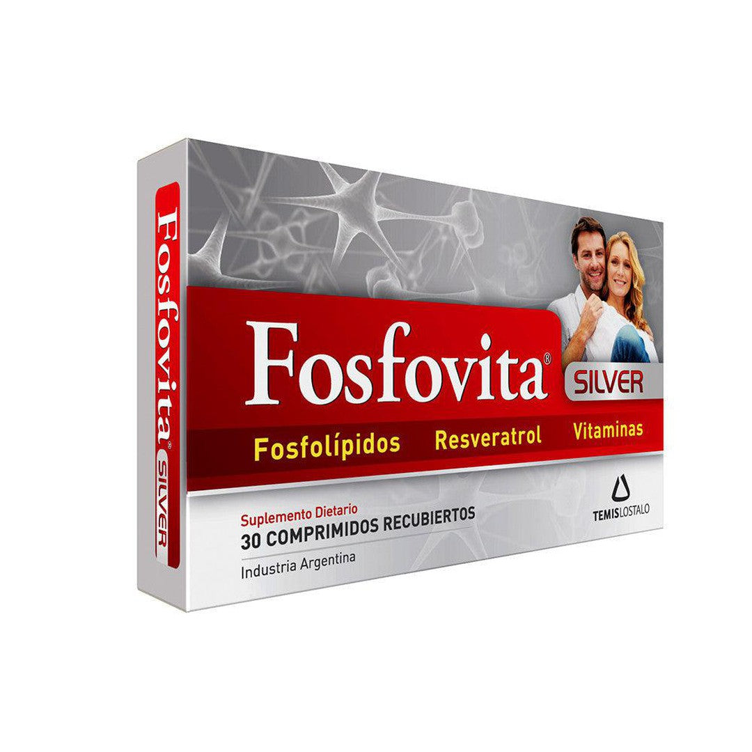 Fosfovita Silver Dietary Supplement: 30 Tablets with Resveratrol, Vitamins, Minerals & More for Immune System Support & Cardiovascular Health