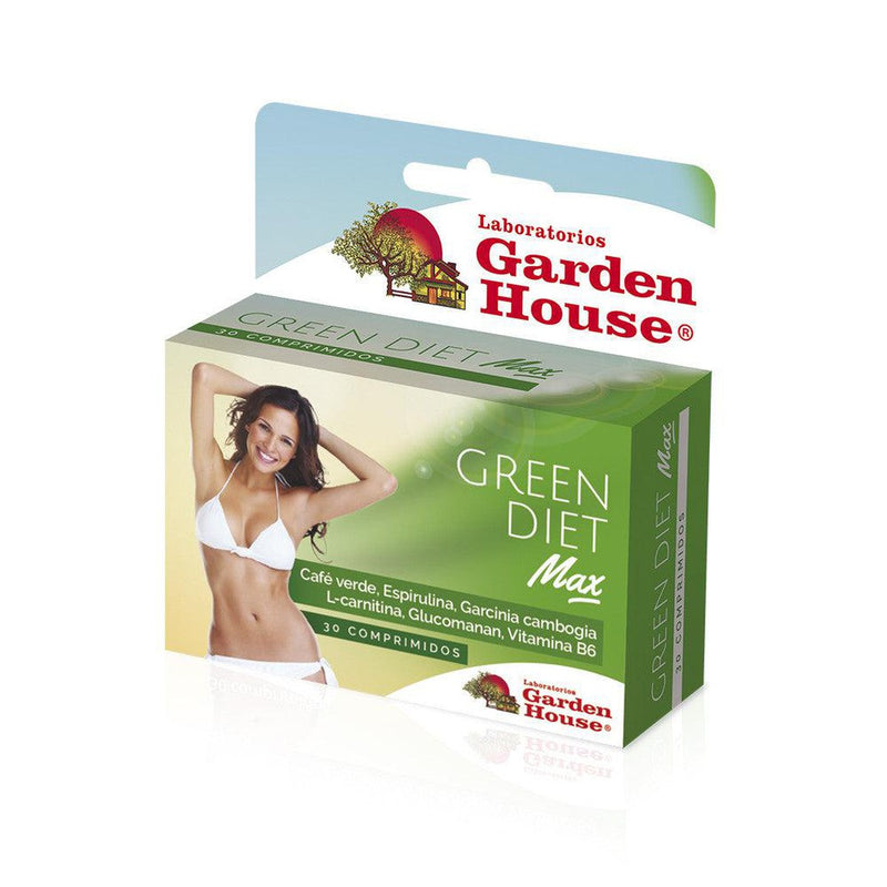 Garden House Green Diet Max: 30 Tablets for Natural Weight Loss with Green Coffee, Spirulina, Garcinia Cambogia, L-Carnitine, and Glucomannan